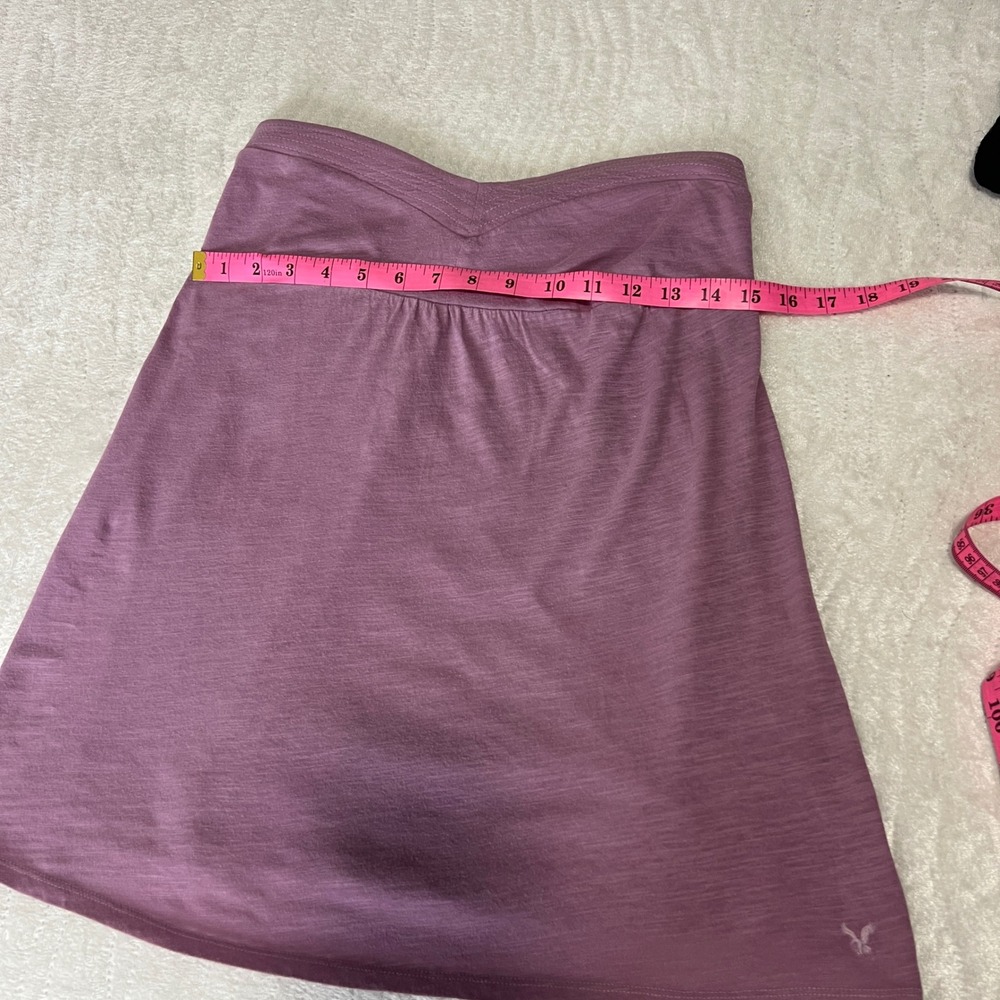 American Eagle Y2K Lilac Purple Strapless Babydoll Tube Top Coquette M - Picture 3 of 6